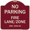 Signmission Princeton New Jersey No Parking Fire Lane Zone Heavy-Gauge Aluminum Sign, 18" x 18", BU-1818-23273 A-DES-BU-1818-23273 - alternate 1